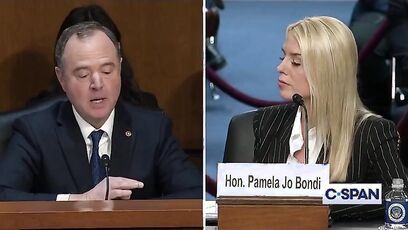 'You were censured by Congress, Senator, for comments just like this' - Bondi to Schiff