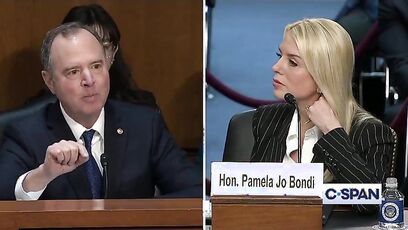 'You were censured by Congress, Senator, for comments just like this' - Bondi to Schiff
