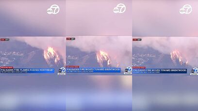 Palisades fire now moving towards Brentwood