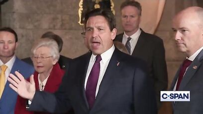'If Newsom was a Republican, you guys would have him nailed to the wall for what they're doing' - DeSantis
