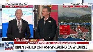 Biden announces he's a great grandfather during segment on CA wildfires