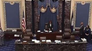 Kamala stumbles during Pledge of Allegiance