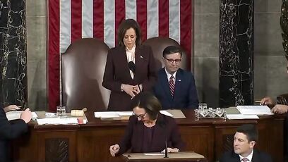 Trump gets cheered for as Kamala reads off votes for certification