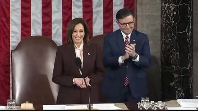 Trump gets cheered for as Kamala reads off votes for certification