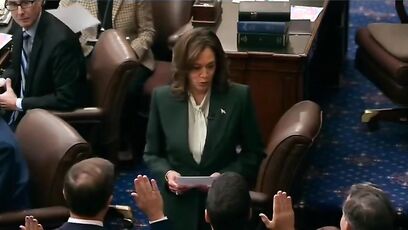 Kamala laughed 'like a hyena' while administering oath of office