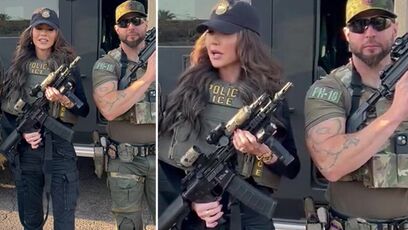 Kristi Noem sparks backlash with firearm photo-op