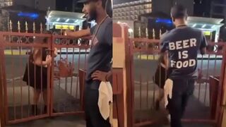 Woman acts a fool, ends up losing fight to gravity