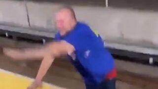 Man suffering breakdown falls on train tracks, no one helps him