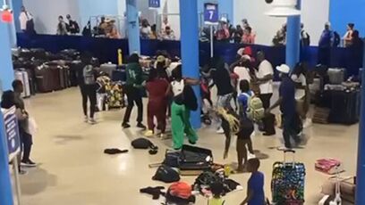 Chaos erupts a Galveston Cruise Terminal
