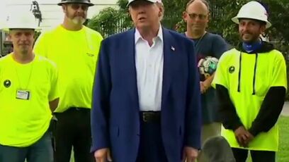 Trump said "I'm not gonna use that word. It starts with..."