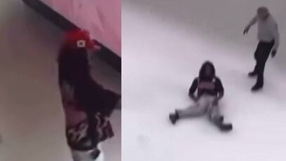 Guy robs store, jumps off second story, breaks both legs