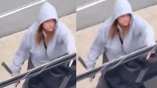 Scumbag caught destroying someone's truck