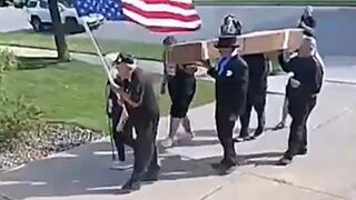 Protesters deliver coffin to GOP Rep's home