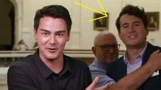 Alex Stein jumps on live news to say "MSNBC SUCKS"