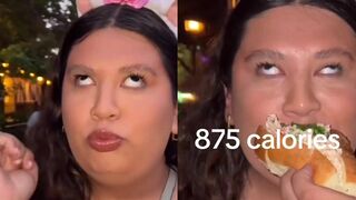 Woman shows what she eats in a day