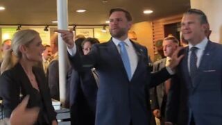 Vance completely OWNS a heckler booing at him