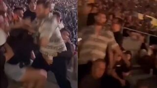 Police searching for man who beat a woman unconscious after accidentally spilling her drink on him