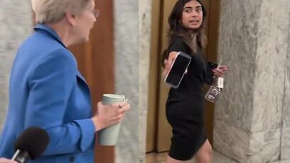 Elizabeth Warren scrambles away from questions after FCC hearing