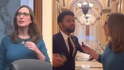 Biological male in a dress member of Congress blames Republicans for the Schumer Shutdown