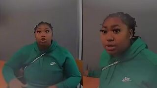 Woman is under arrest for bank fraud throws tantrum