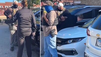 Woman gets in Federal Agents face as they conduct raid, then she "finds out"
