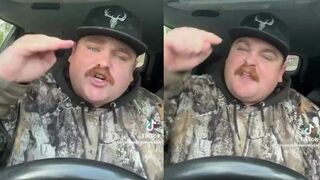 Barely known country singer Bryan Andrews cries in a truck about ICE