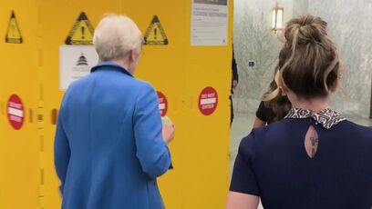 Elizabeth Warren Runs from Censorship Questions involving Jimmy Kimmel