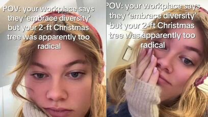 Woman forced to remove Christmas Tree or get fired
