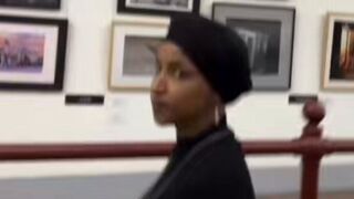 Ilhan Omar scurries to avoid questions, SHE KNOWS THIS IS THE END
