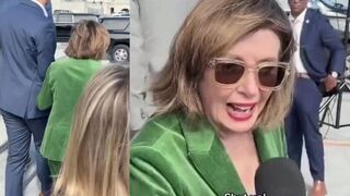 Pelosi turned around just long enough to FREAK OUT at everyone