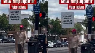 Trump supporter trolls protesters with a hilarious sign