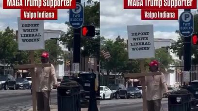 Trump supporter trolls protesters with a hilarious sign
