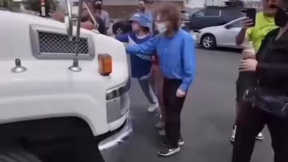 A Risky Protest Move Meets Reality When a Truck Keeps Rolling