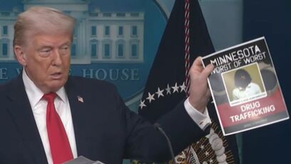 Trump Confronts the Media With Horrifying Photos During Minnesota Clash