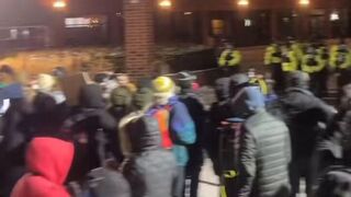 Activists Bang Pots and Pans in Freezing Weather to Keep Vance Awake, Didn't Know He Left 5 Hours Ago