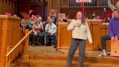 White Liberal Chicks Insurrect A Church, Start Singing About ICE