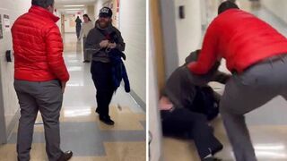 Ohio State professor, Luke Perez, assaults a journalist