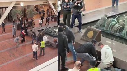 Protesters tried to protect illegal busted with 57lbs of the hard stuff