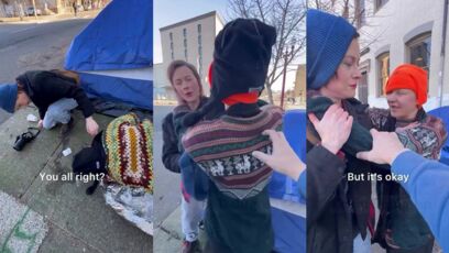 Liberal loon exploiting homeless people for "LIKES" just FOUND OUT