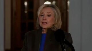 Here's Hillary getting mad and storming off!!!!