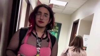 Woman protects daughter from dude trying to go in women's bathroom