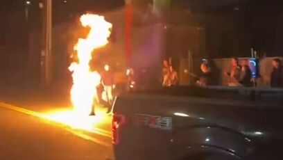 Anti-ICE rioter lit himself on fire by accident