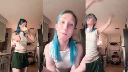 ICE-hating chick spills coffee all over during her revolution dance