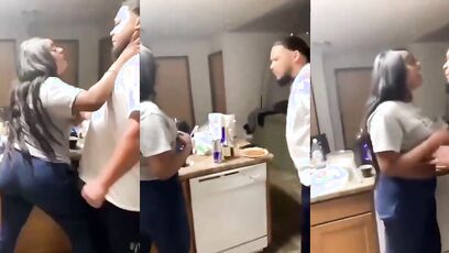 He put her face first into the oven