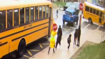 Thug knocks out school crossing guard just outside Philly