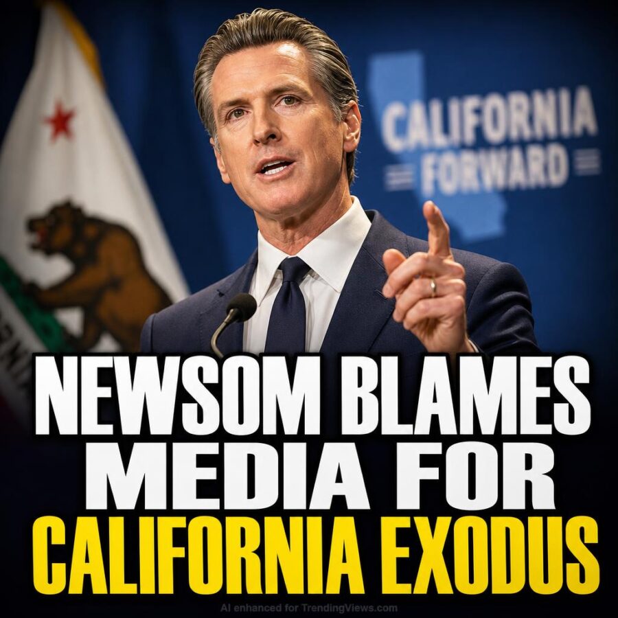 Gavin Newsom Blames Right-Wing Media for California’s Mass Exodus