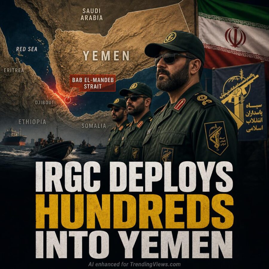 Hundreds of IRGC Officers Deployed Inside Yemen Near Key Shipping Strait