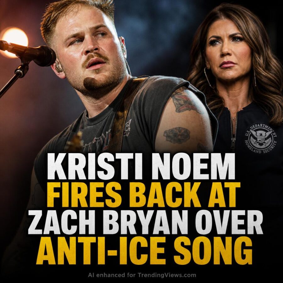 Kristi Noem Fires Back at Zach Bryan Over Anti-ICE Song