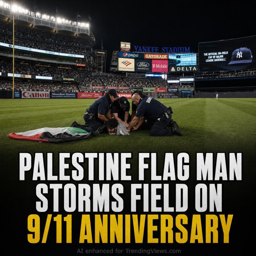 Man With Palestine Flag Storms Field at Yankees-Mets 9/11 Anniversary Game