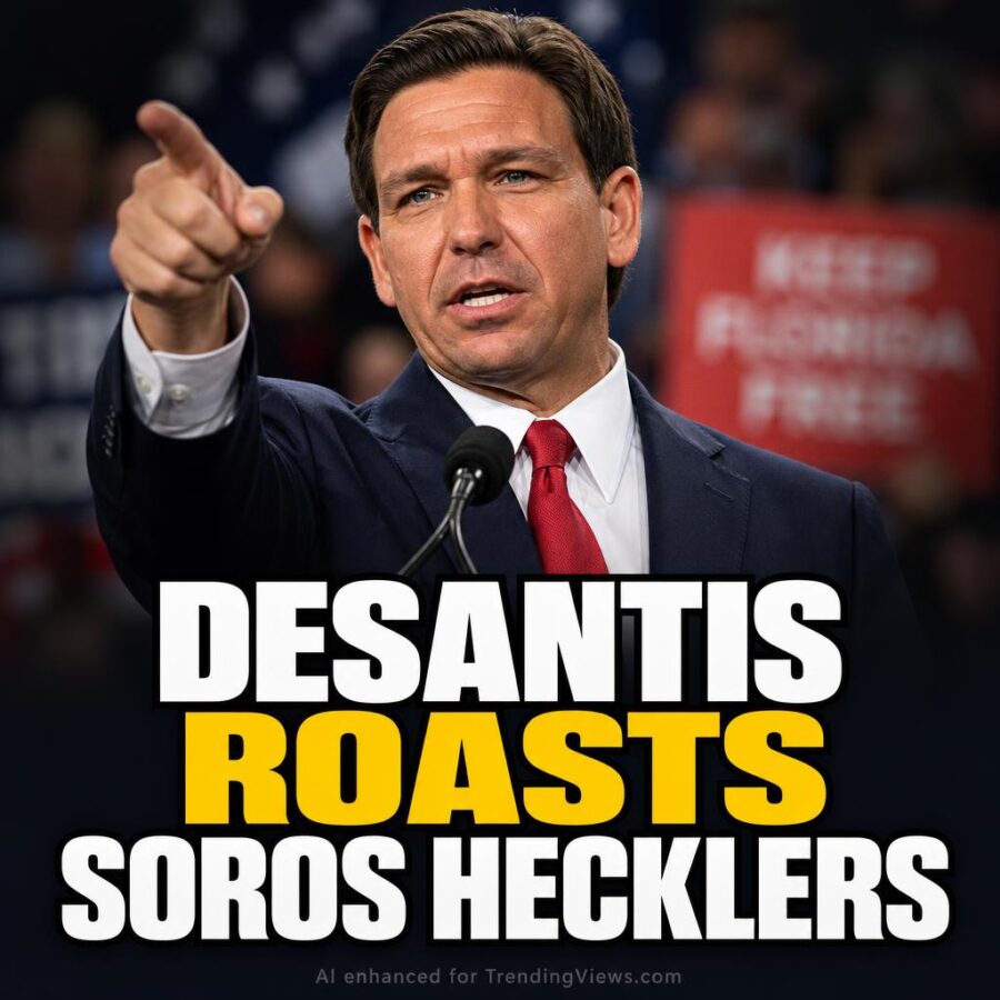 Ron DeSantis Roasts Soros-Linked Hecklers at Tampa Campaign Event